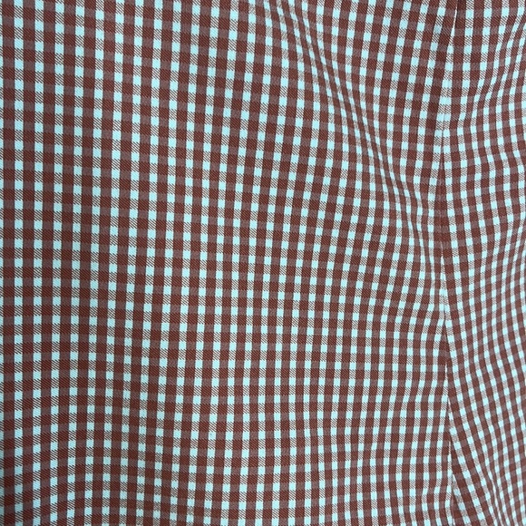 A new day capri long pants size 16 orange and white checker print NWOT - Picture 2 of 5